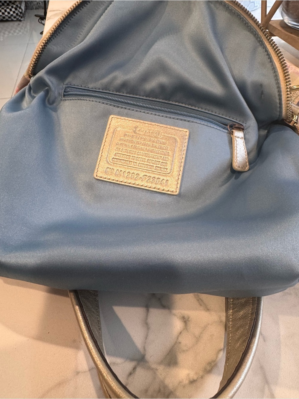 ❌SOLD Coach Multicolor Plaid Dome Satchel + Teddy Charm - Picture 10 of 12